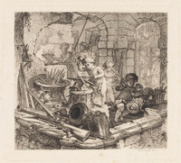 KG 01242
<br/>
Vignetten en initialen uit "Poësies diverses" door Frederik de Grote (30 bladen)
<br/>
<em>Schmidt, Georg Friedrich (1712-1775)</em>